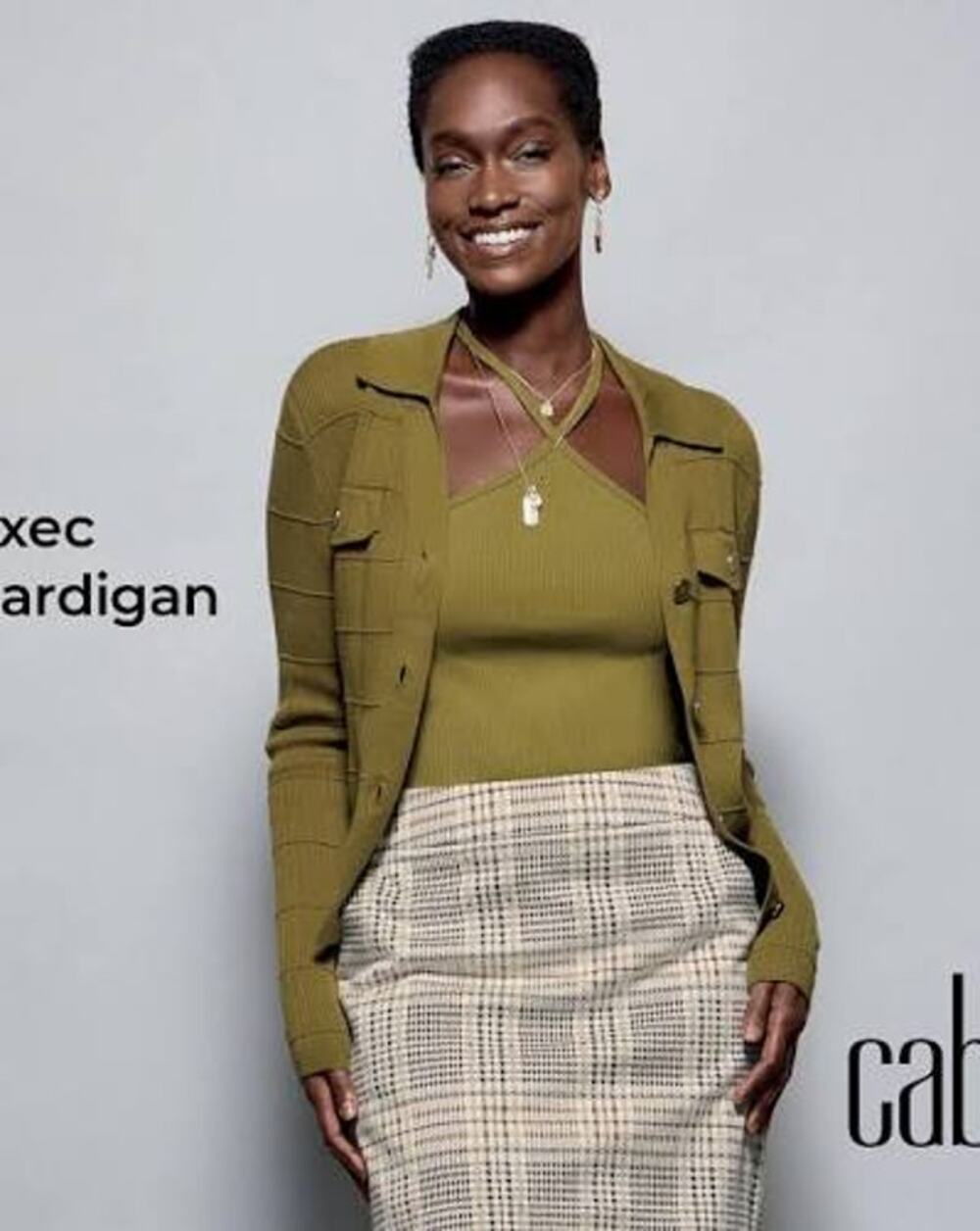Cabi Exec Cardigan Avocado Green S